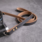 Hudson Leather Camera Strap Thin - Classic Ring - Black