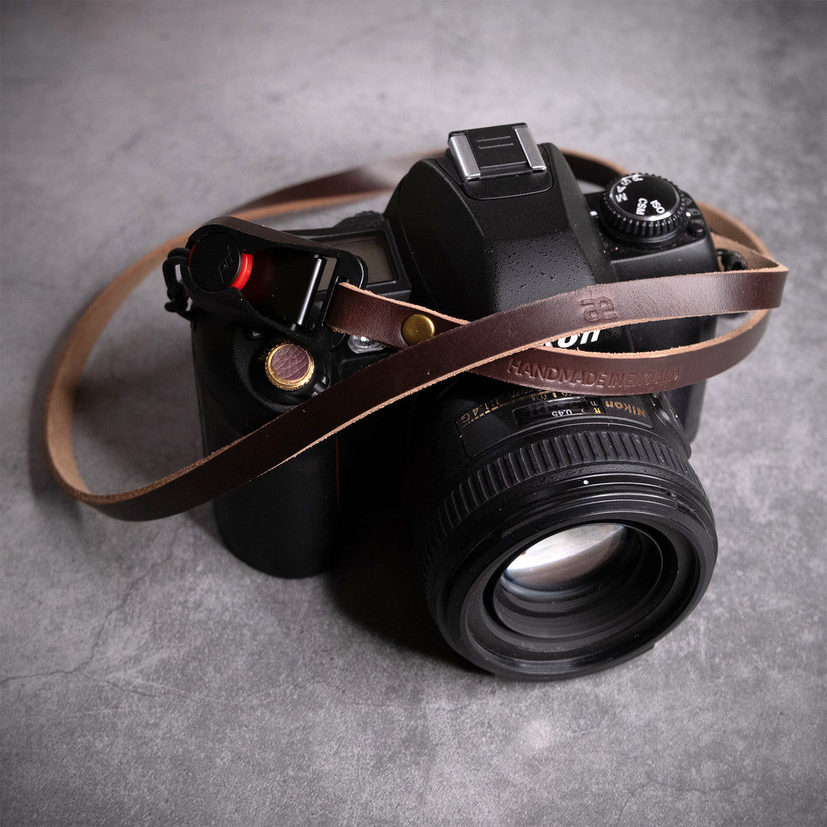 Hudson Leather Camera Strap Thin - Quick Release - Brown