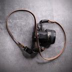 Hudson Leather Camera Strap Thin - Quick Release - Brown