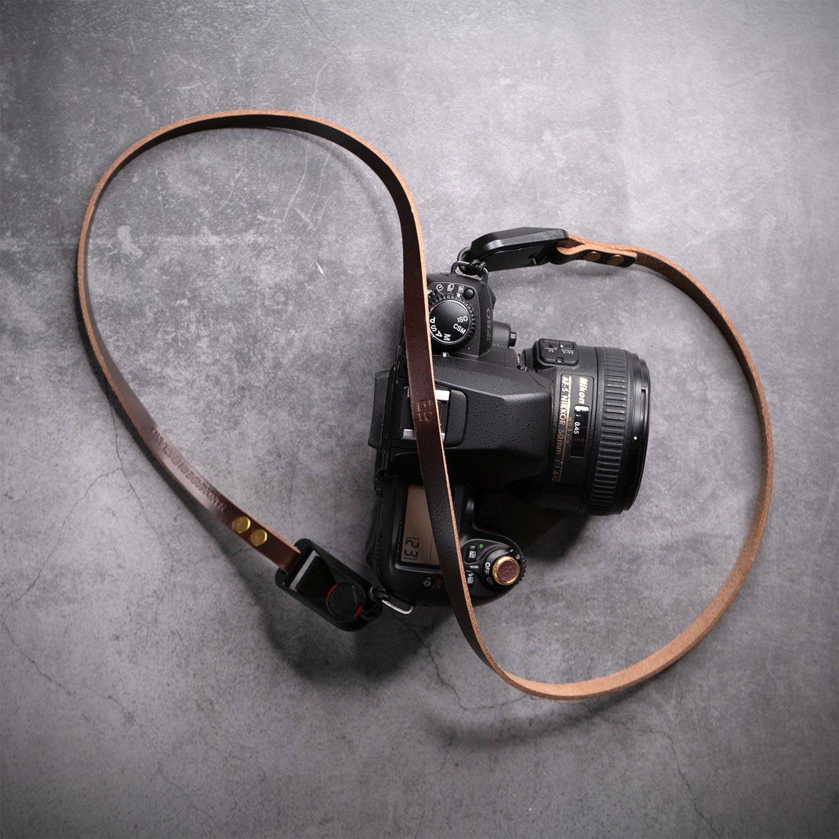 Hudson Leather Camera Strap Thin - Quick Release - Brown