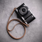 Hudson Leather Camera Strap Thin - Classic Ring - Natural