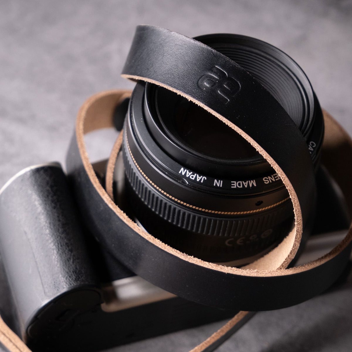 Hudson Leather Camera Strap - Quick Release - Black