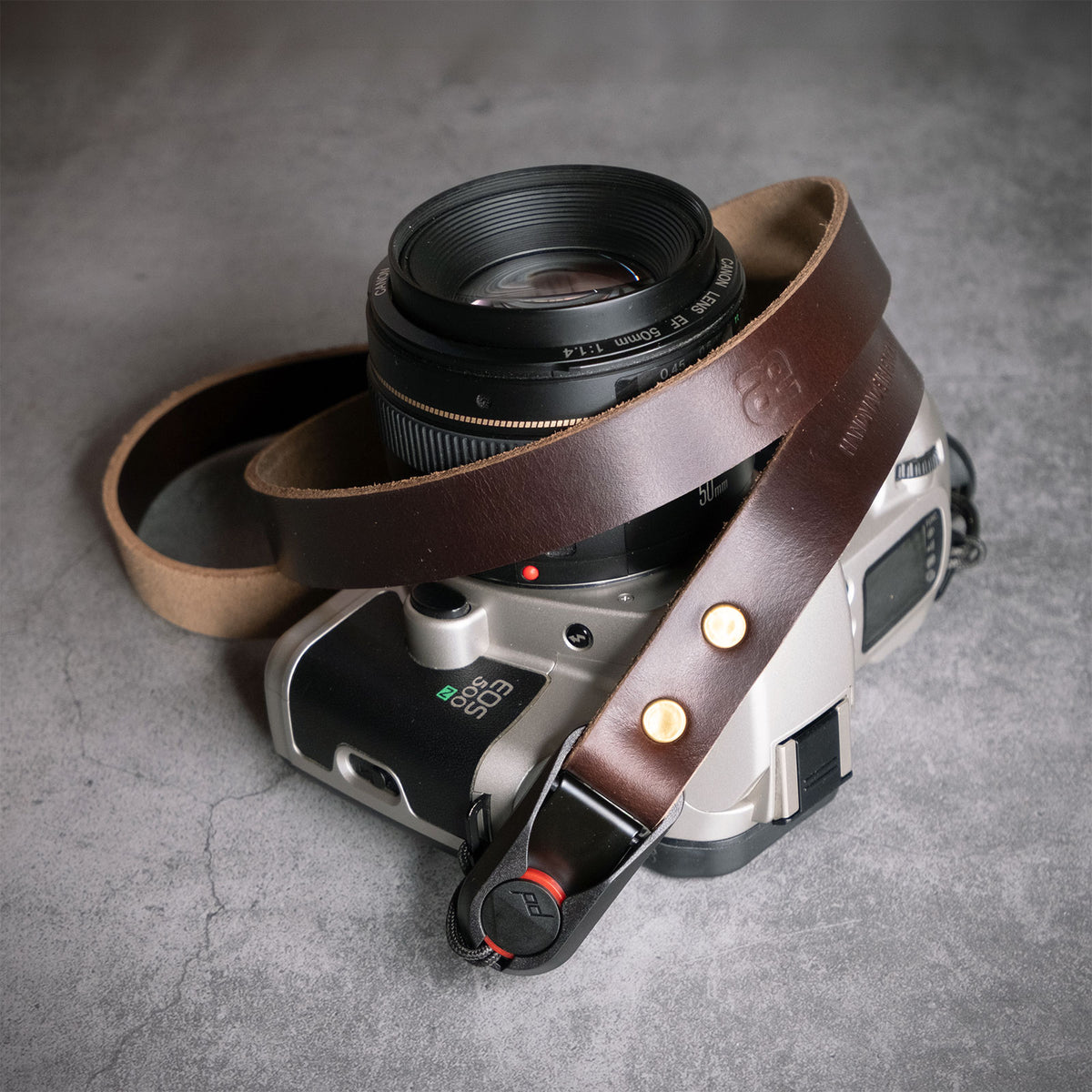 Hudson Leather Camera Strap - Quick Release - Brown