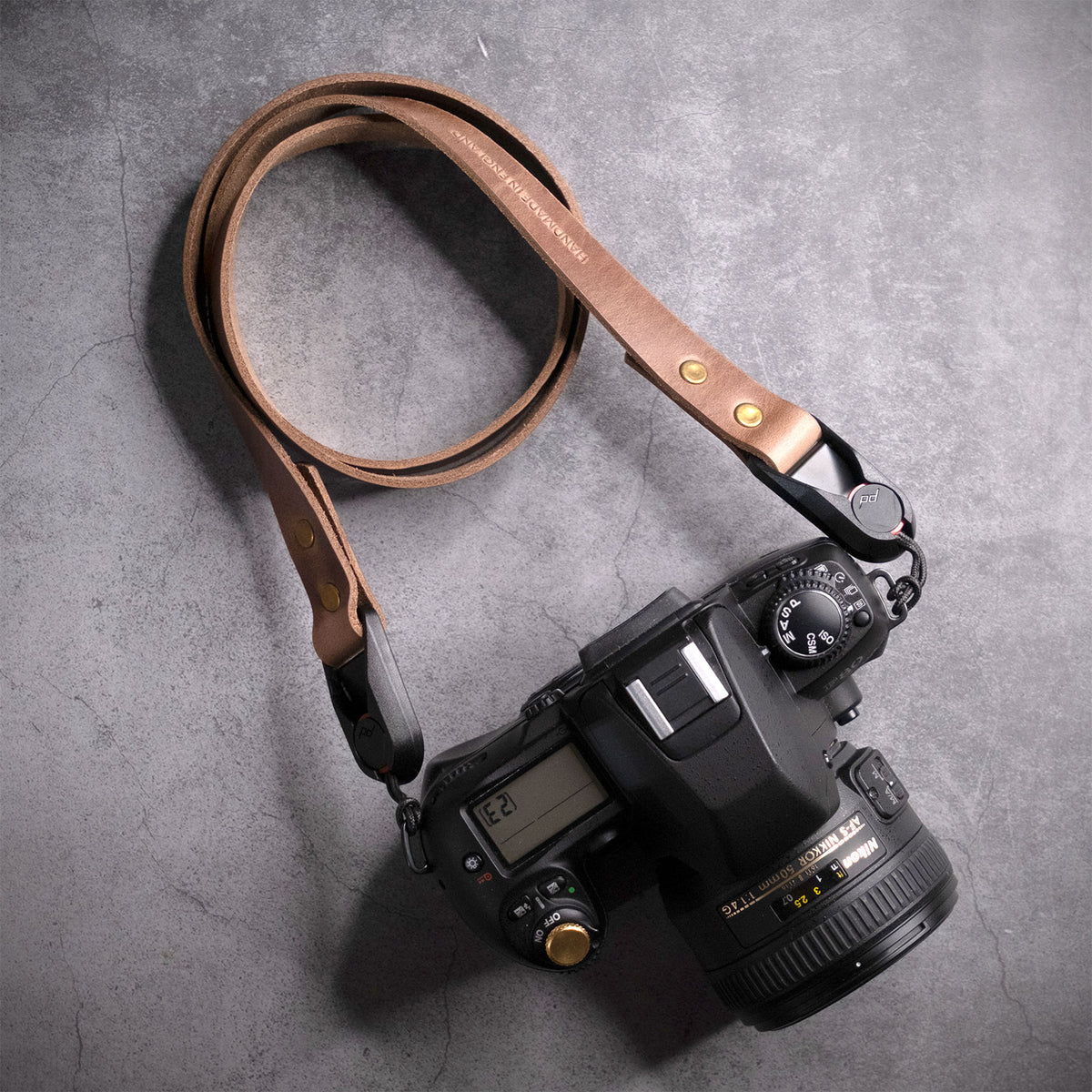 Hudson Leather Camera Strap - Quick Release - Natural