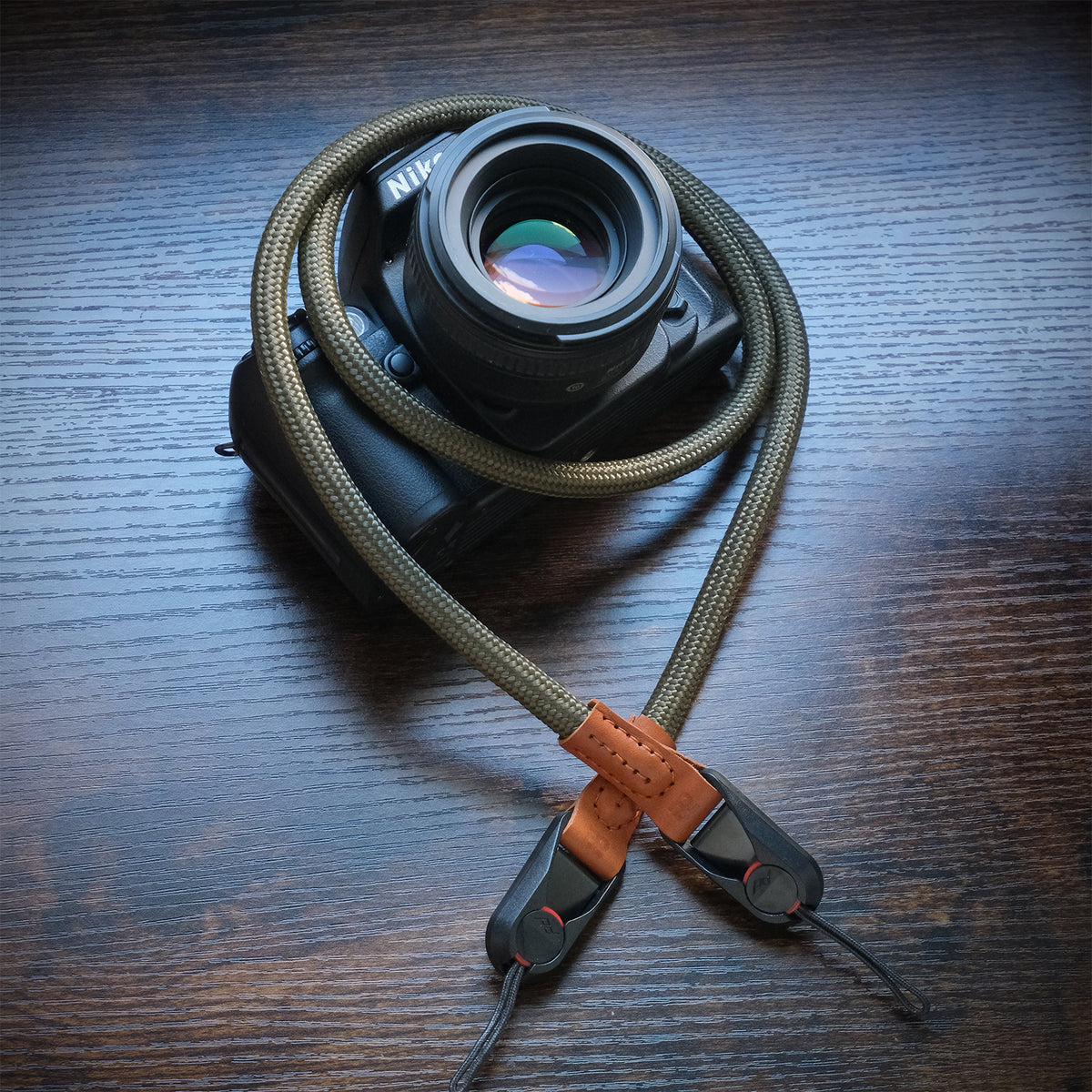Ridge Rope Camera Strap - Quick Release - Olive / Tan