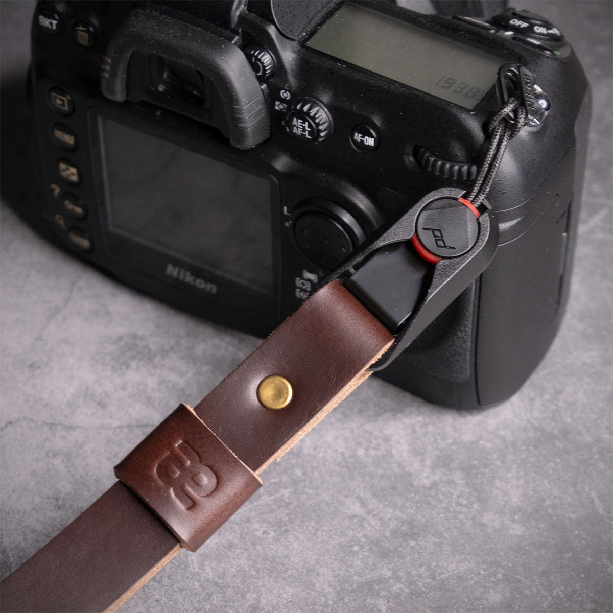 Scout Leather Camera Wrist Strap - Quick Release - Brown
