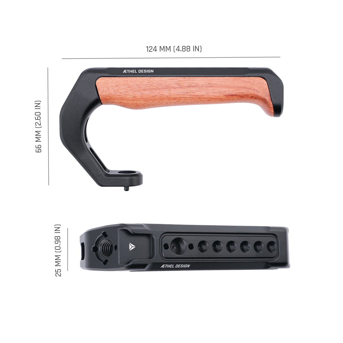 Universal Camera Cage Top Handle - Wooden Grip