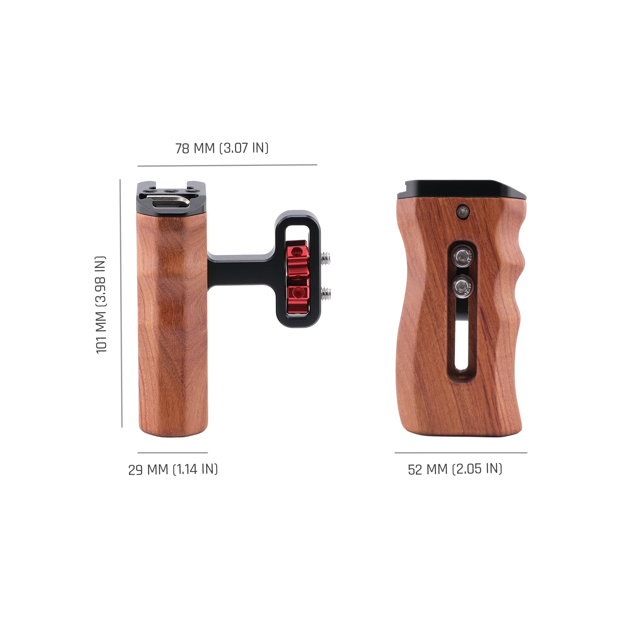 Universal Camera Cage Side Handle with Wooden Grip